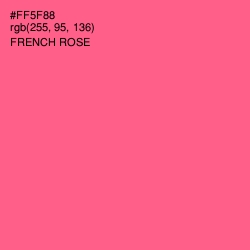 #FF5F88 - French Rose Color Image
